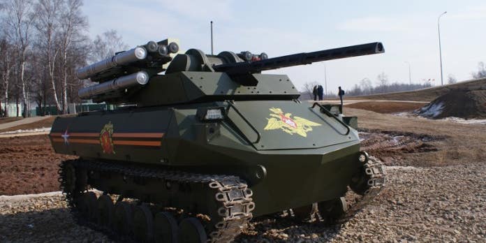 Russia’s New Combat Robot Is A Tiny Fireproof Tank