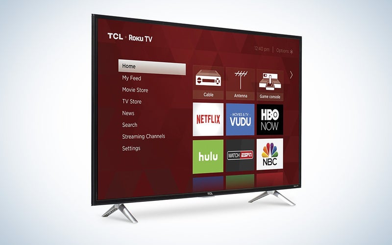43-inch smart TCL TV with built-in Roku