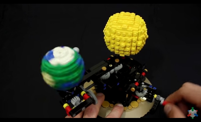 A Moving Model Of Our Solar System Made Out of LEGO