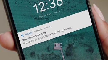 A restaurant reservation made by Google Assistant.