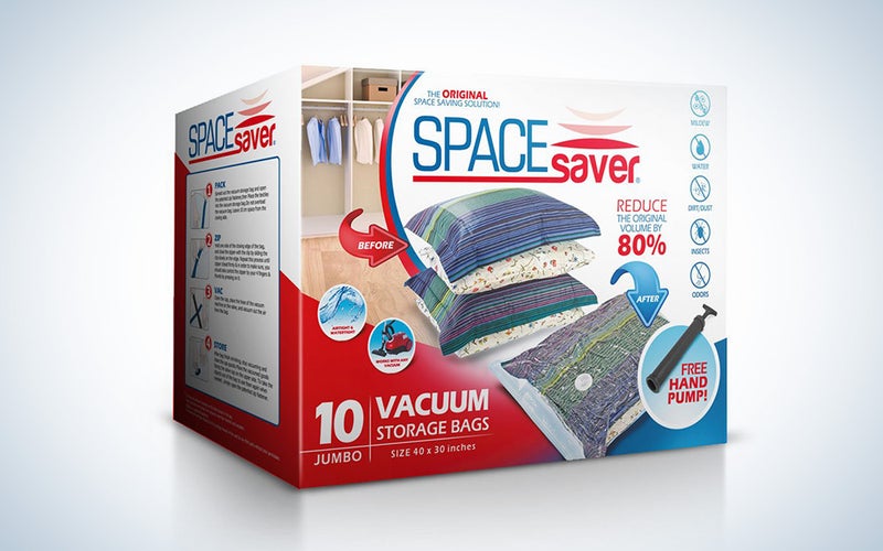 Spacesaver vacuum-sealed bags
