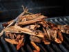 wood chips on the grill