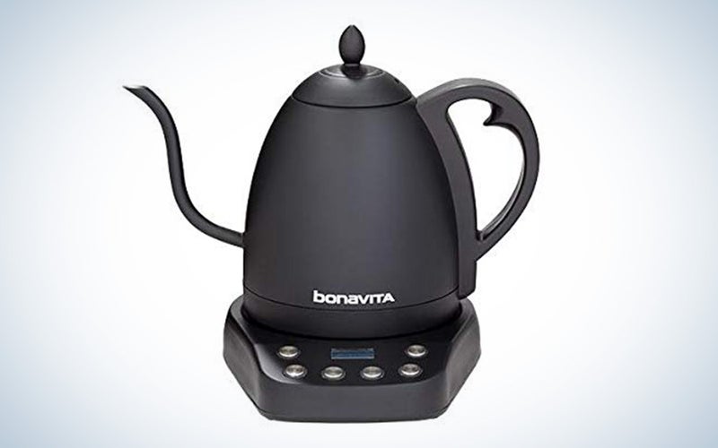 Black Bonavita Interurban Electric Tea Kettle is on the list of kitchen essentials.