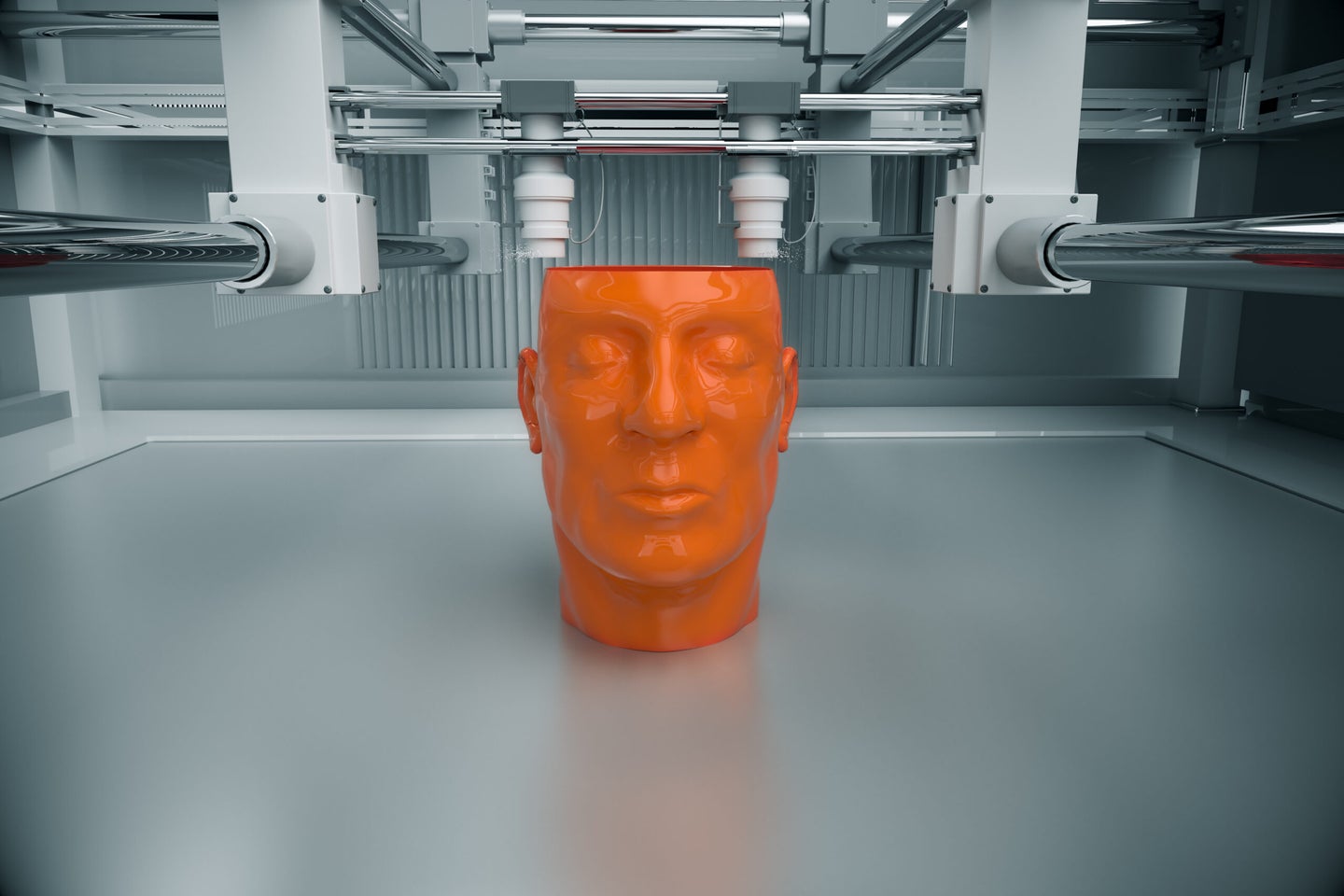 3D Printinted Model Of Human Head