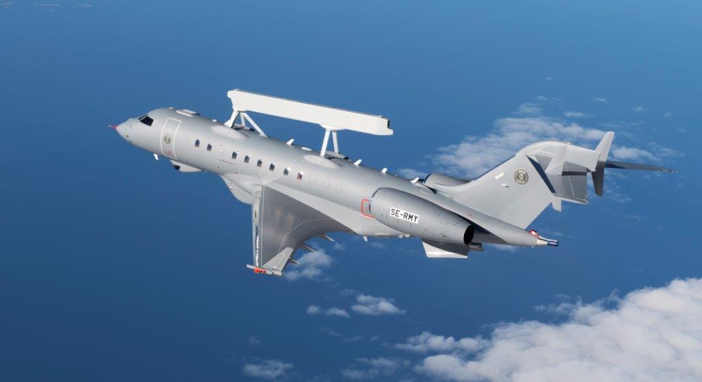 Saab’s new spy plane has a powerful piece of hardware on top