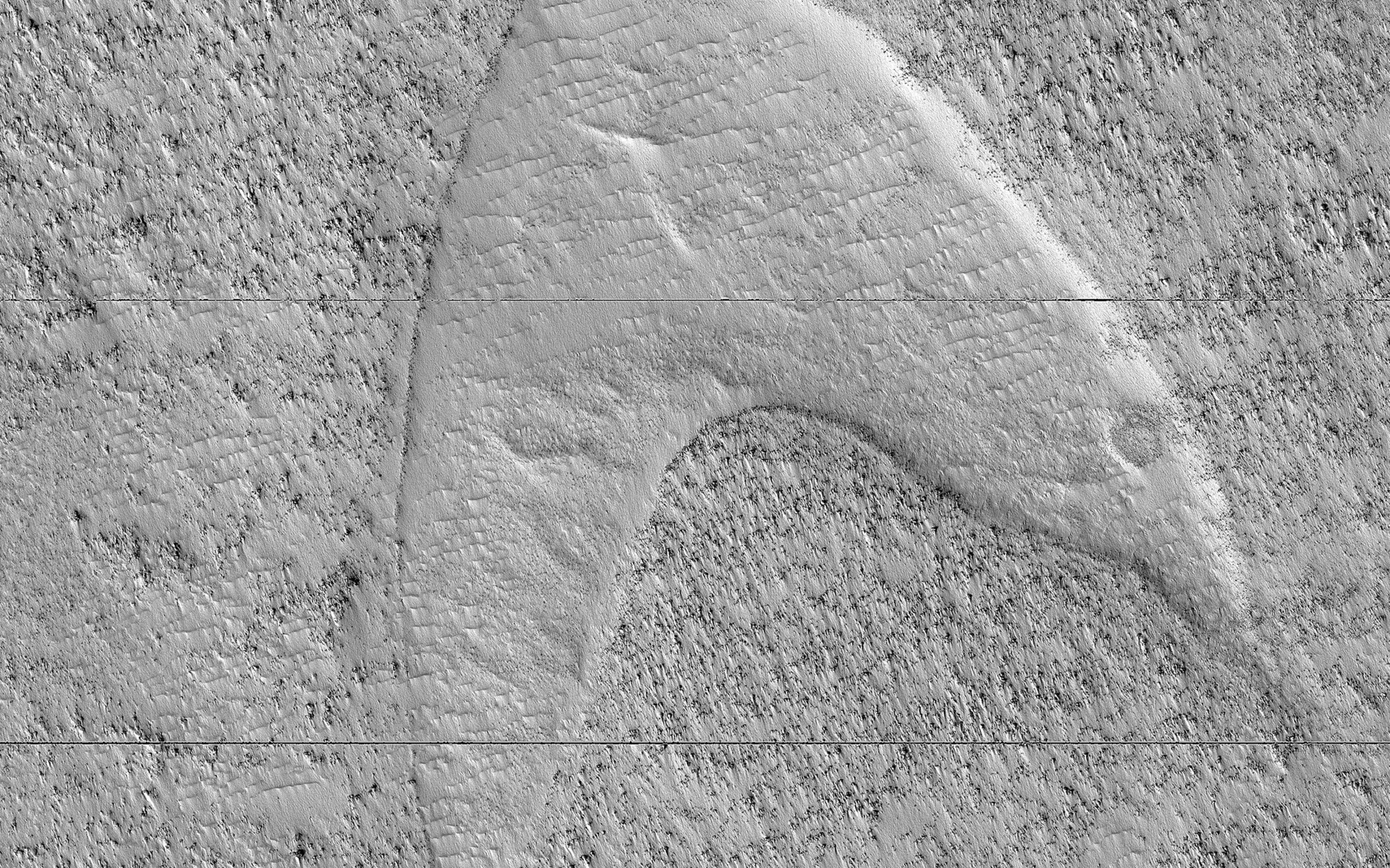 Redshirts on the red planet: Mars is sporting a giant Star Trek insignia