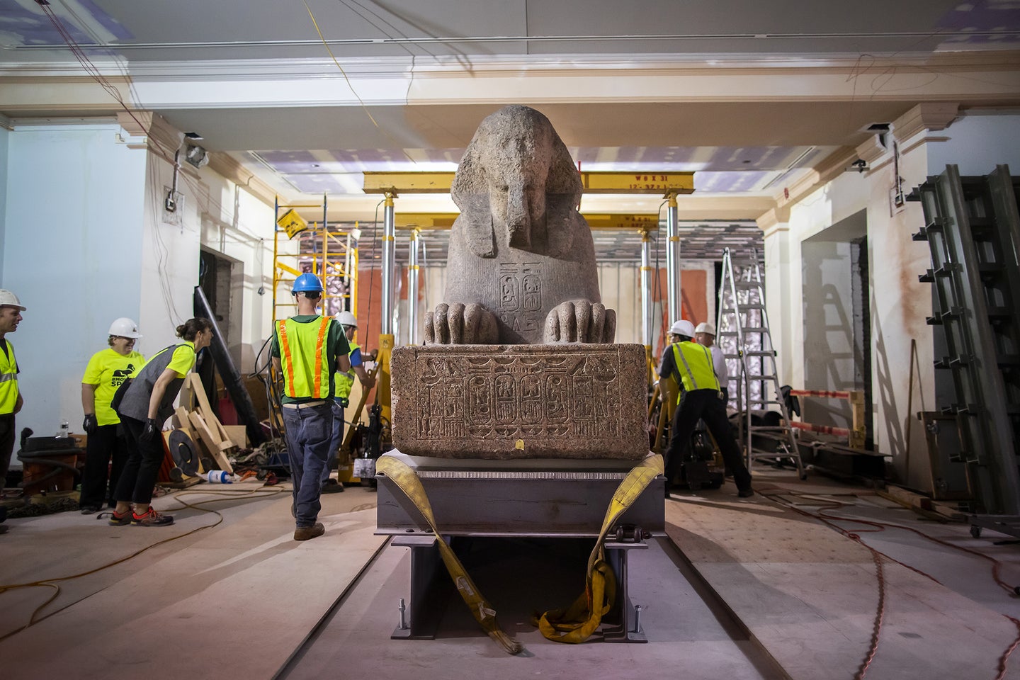 The secret to moving this ancient sphinx? Hoverboards