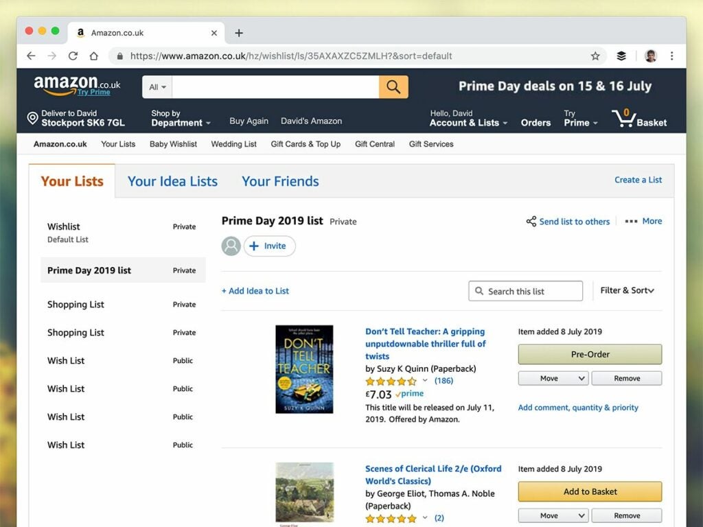 Amazon Prime lists