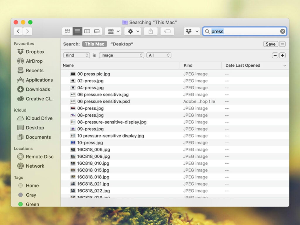 Как найти файлы на macOS