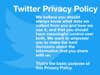 Twitter privacy policy