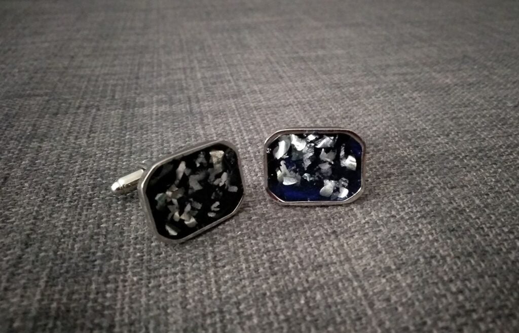 cufflinks with CD foil in them