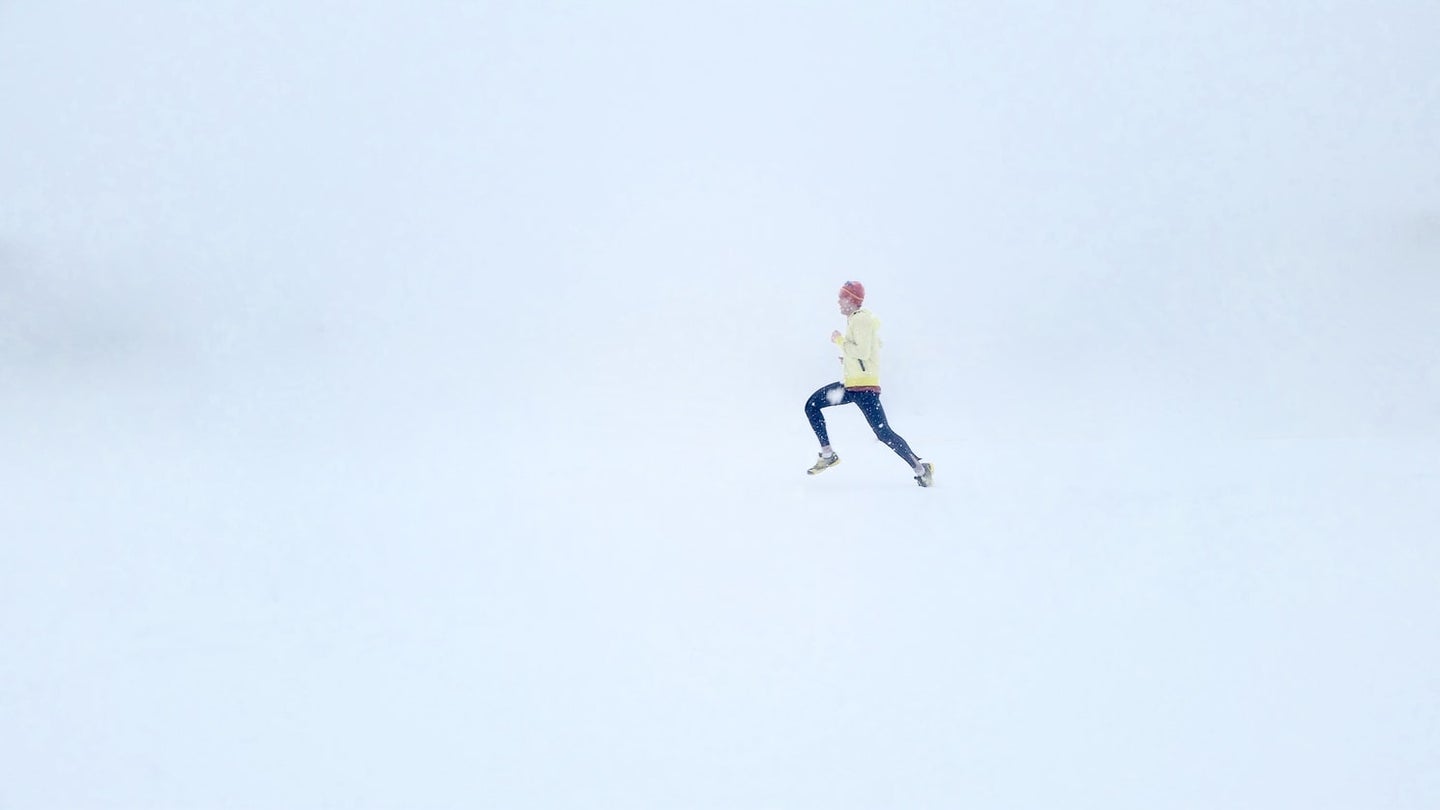Running in the snow