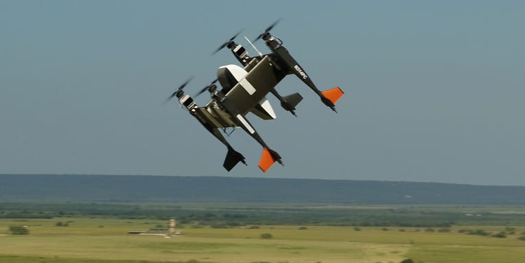 This big drone takes off like a helicopter, flies like a biplane, and can carry 70 pounds
