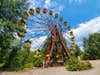 a ferris wheel in Pripyat, Ukraine, near Chernobyl