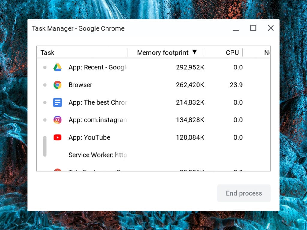 Chromebook settings screenshot