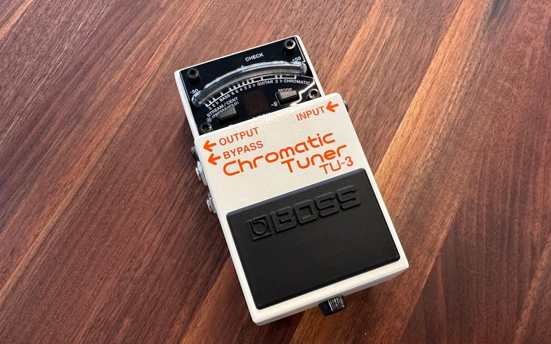 The Boss TU3 Chromatic Tuner is the best guitar tuner for stage performance.