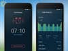 android phones showing sleepzy app