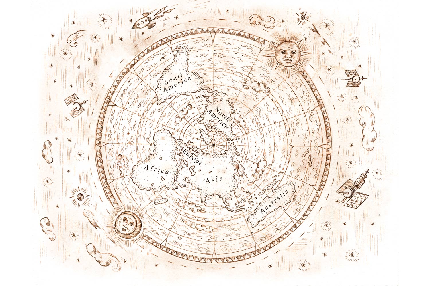 Древние карты плоской земли