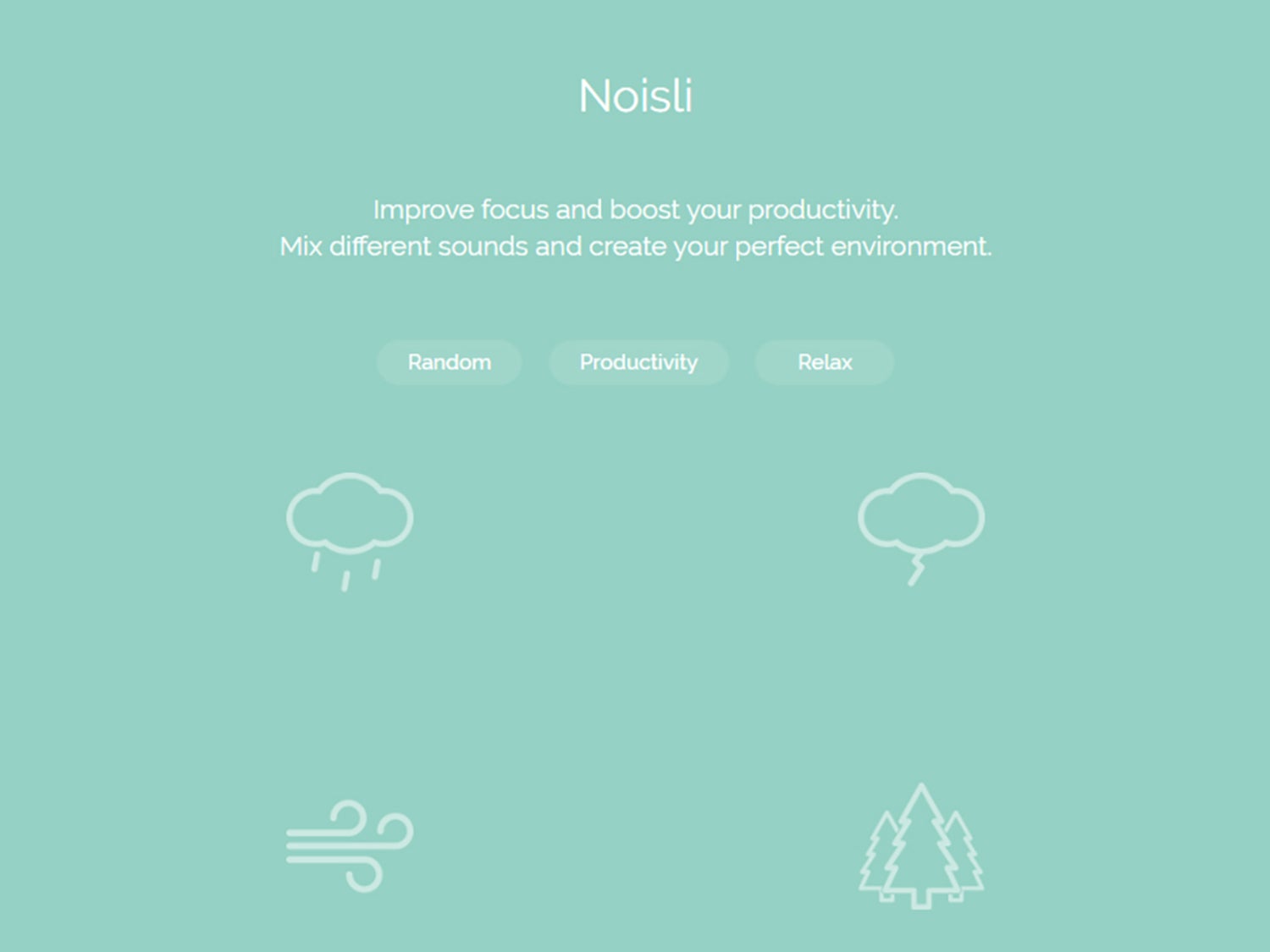 The Noislii app interface.