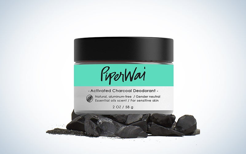 PiperWai, Natural Activated Charcoal Deodorant Jar