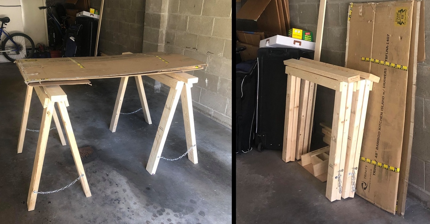 Fascinating narrow sawhorse Create A Portable Workspace By Building Your Own Folding Saw Horses Fascinating narrow sawhorse Create A Portable Workspace By Building Your Own Folding Saw Horses