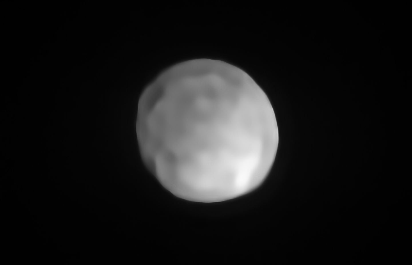 A new SPHERE/VLT image of Hygiea, which could be the Solar System’s smallest dwarf planet yet. As an object in the main asteroid belt, Hygiea satisfies right away three of the four requirements to be classified as a dwarf planet: it orbits around the Sun, it is not a moon and, unlike a planet, it has not cleared the neighbourhood around its orbit. The final requirement is that it have enough mass that its own gravity pulls it into a roughly spherical shape. This is what VLT observations have now revealed about Hygiea.
