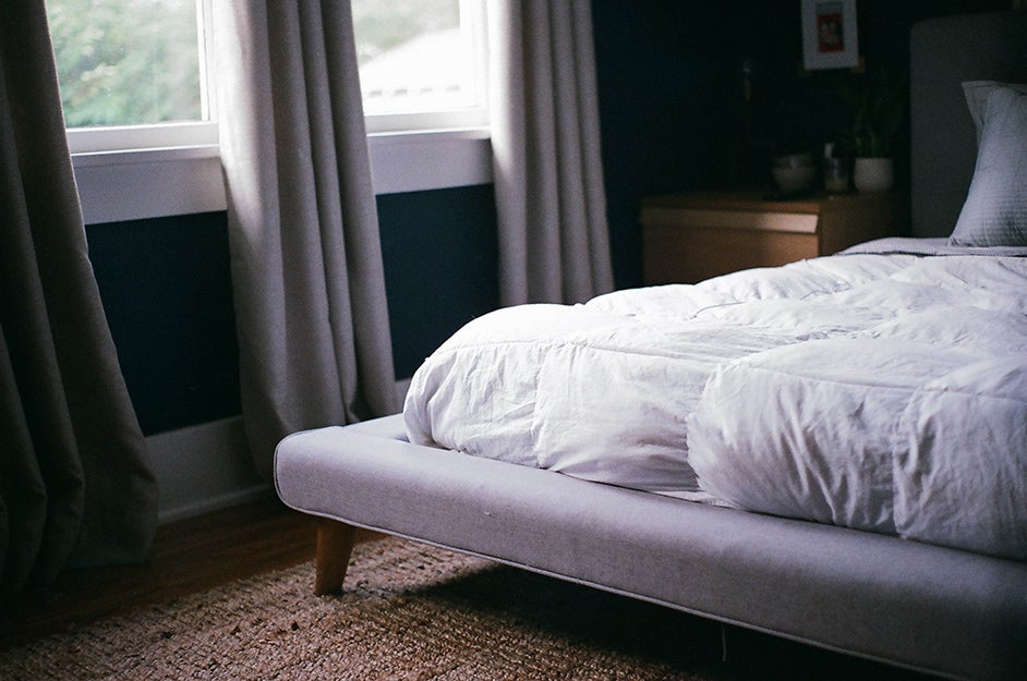 mattress in a room