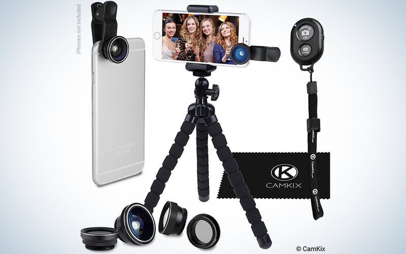 Smartphone Photography Kit - Flexible Cell Phone Tripod, Bluetooth Remote Control Camera Shutter and 5in1 Lens Kit - Universal Octopus Pod - Telephoto, CPL, Fish Eye, Macro and Wide Angle Lens