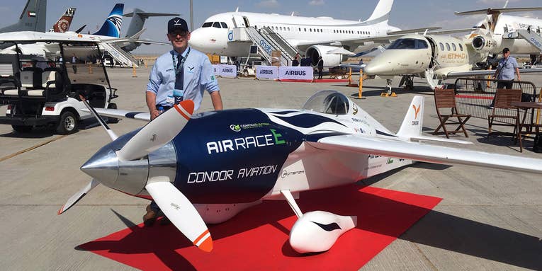 A one-of-a-kind electric racing plane just debuted in Dubai