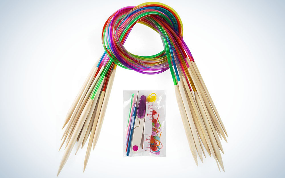 Vancens 18 Pairs Bamboo Knitting Needles Set