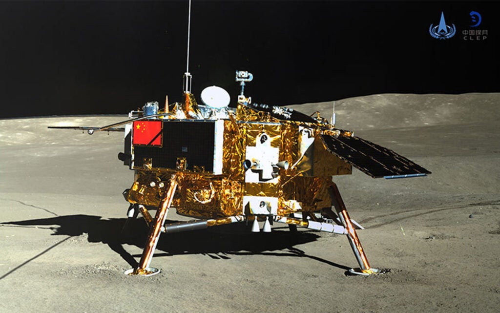 Changâe 4 lunar rover by China's National Space Administration on the Moon