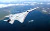 X-59 QueSST supersonic jet by Lockheed Martin in flight