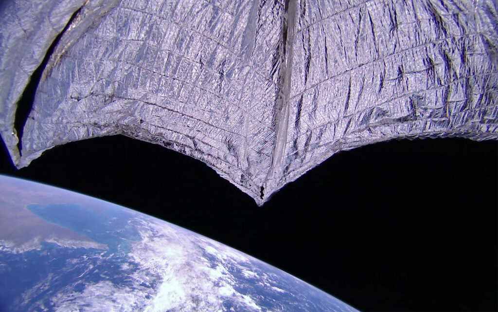 LightSail 2 Spacecraft by The Planetary Society in space