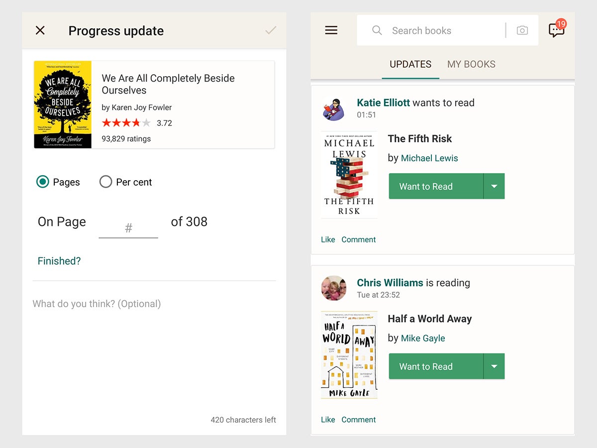 The Goodreads app, which can help you track the books you've read.