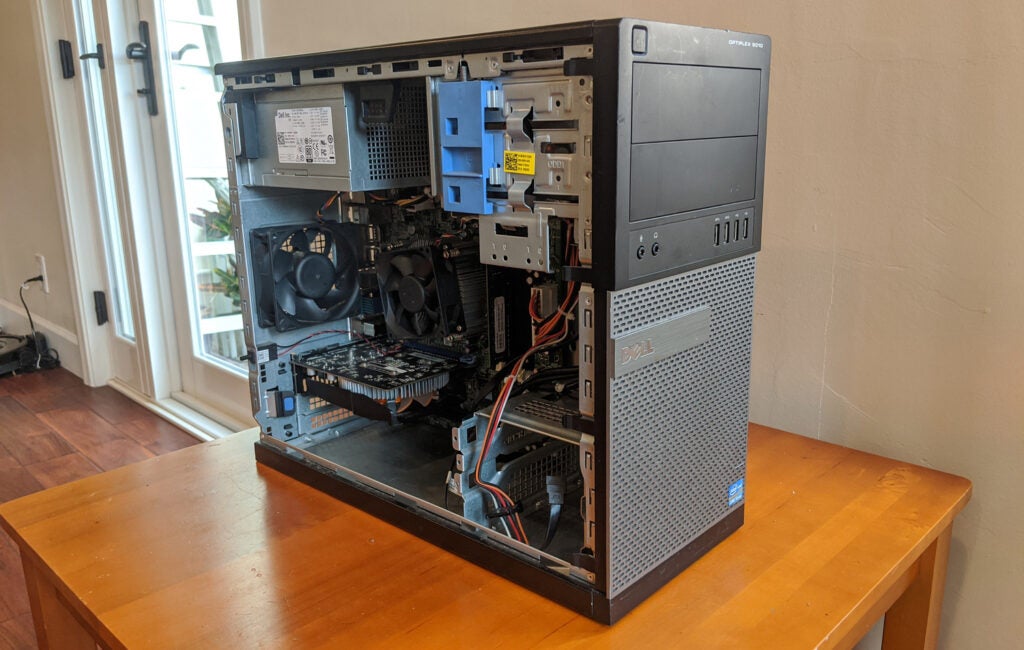 Open PC tower