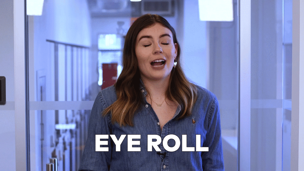 Popular Science's Jessica Boddy rolls her eye while saying 