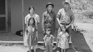 A Spanish-American family photographed in New Mexico in 1940.