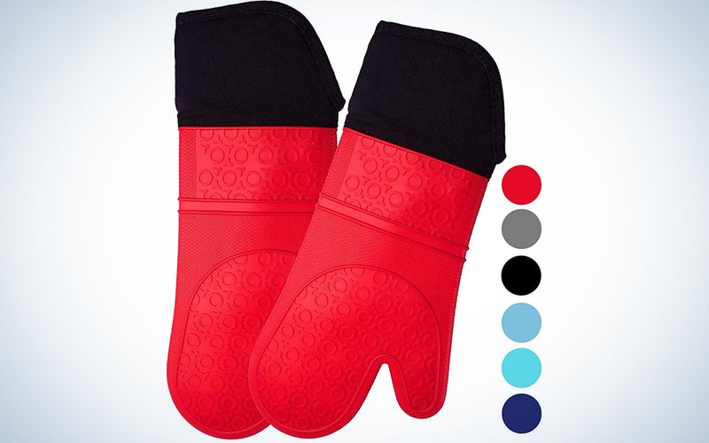 Extra Long Professional Silicone Oven Mitt