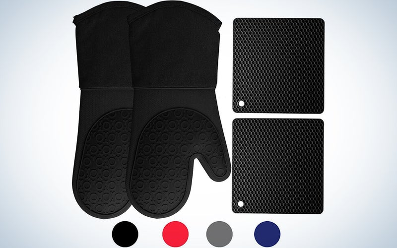 Homwe Silicone Oven Mitts and Potholders