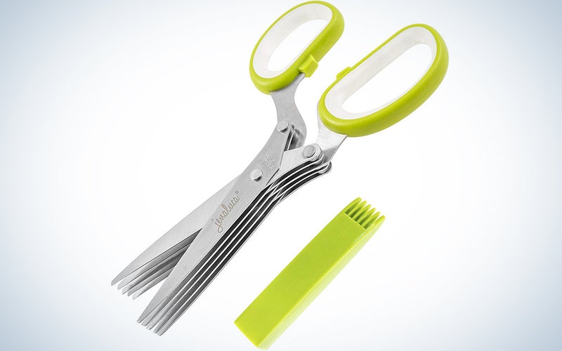 Jenaluca Herb Scissors with 5 Blades and Cover