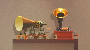 Phonautograph and Wax Cylinder recorders