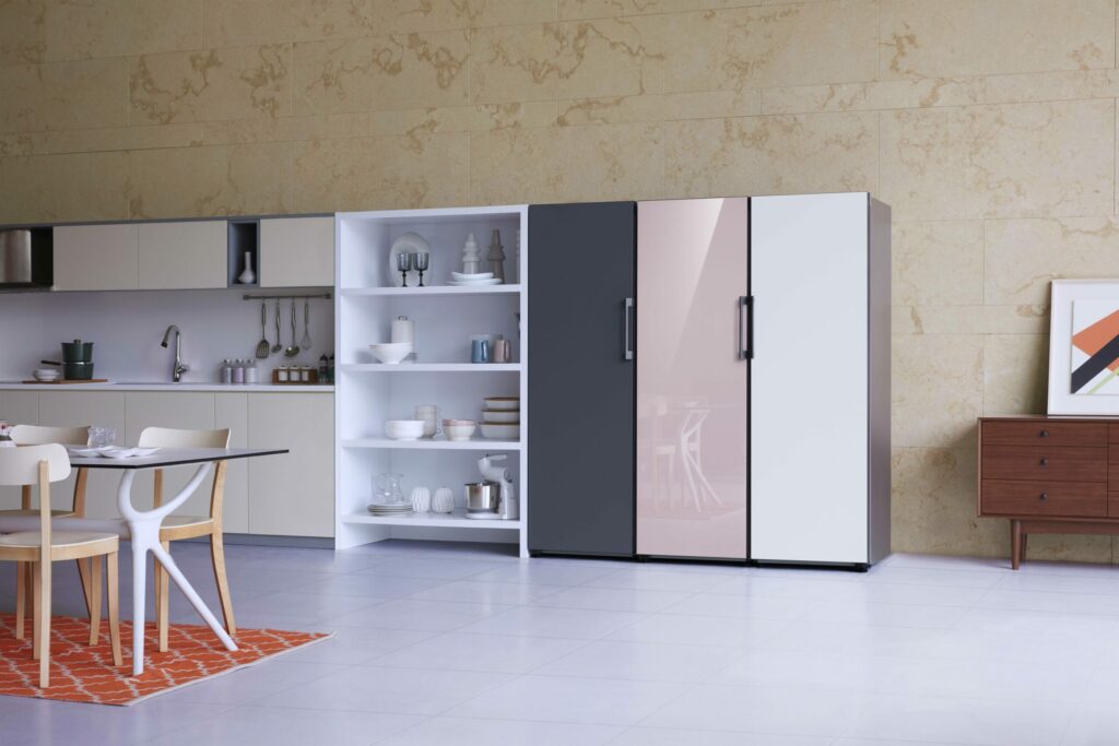 Samsung's Bespoke line lets users choose from an array of different appliance arrangements that match an interior.