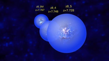 illustration of bubbles of clear space around stars