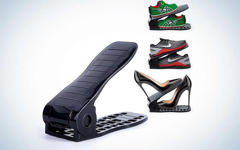 AQUAPRO Shoe Slots Organizer, Adjustable Shoe Stacker Space Saver, Double Deck Shoe Rack Holder for Closet Organization