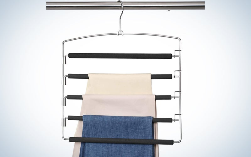 Meetu Pants Hangers 5 Layers Stainless Steel