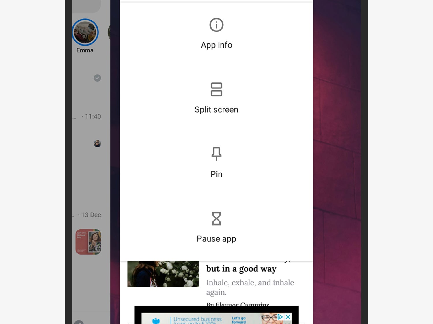Android's Screen Pinning feature for safely sharing phones.