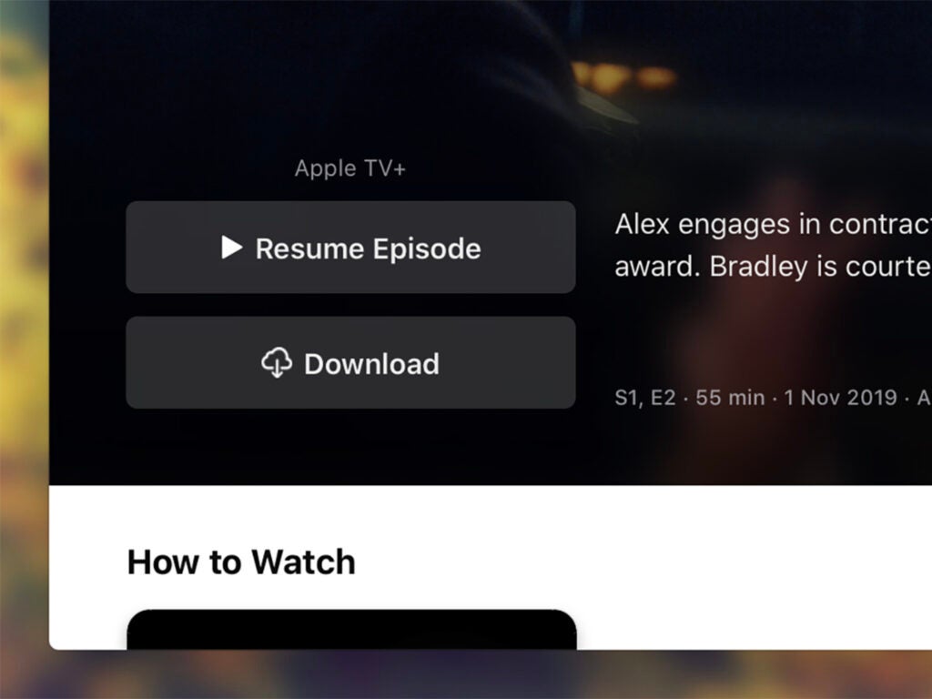 Download content from Apple TV +