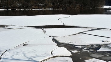 thin ice on water