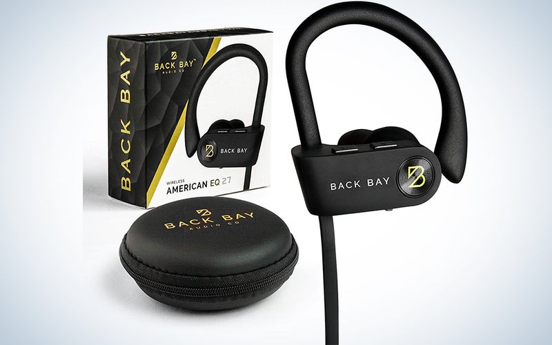 Back Bay Runner Wireless Bluetooth Earbuds [2020 Update] Sweatproof Headphones. Featuring Adjustable Ear-Hooks, 8-Hour Battery, 5 EQ Sound Modes, Microphone