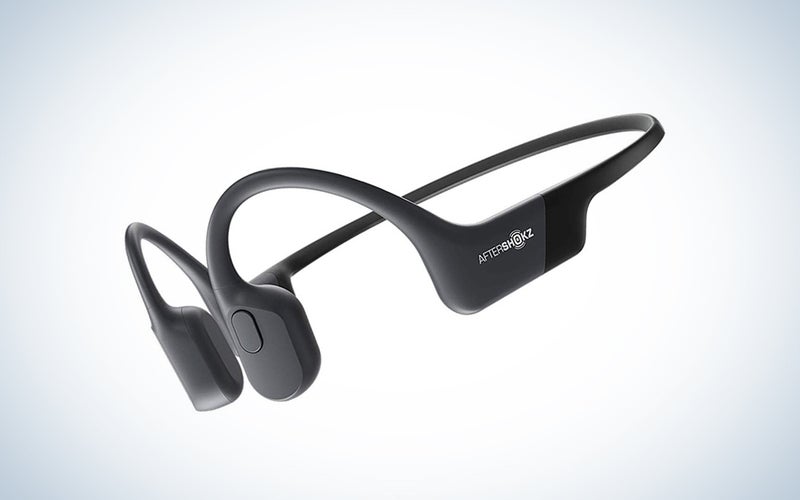 AfterShokz Aeropex Open-Ear Wireless Bone Conduction Headphones with Sport Belt